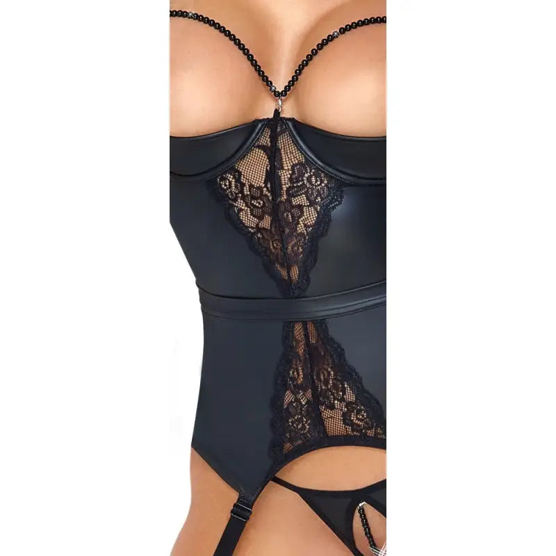 Abierta Fina Open Cup Suspender Basque for Elegant Underwear Options