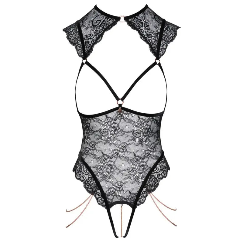 Abierta Fina Open Lace Body with Removable Thigh Chains