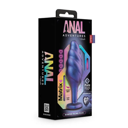 Anal Adventures Matrix Bumped Bling Butt Plug for Elevated Sensations