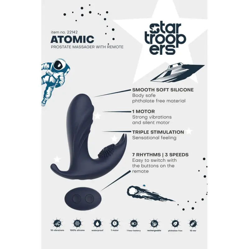 Atomic Prostate Massager for Ultimate Triple Stimulation Experience