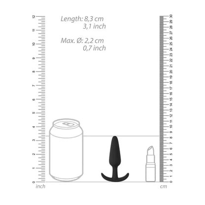 Beginners Size Slim Butt Plug Black for Comfortable Anal Stimulation