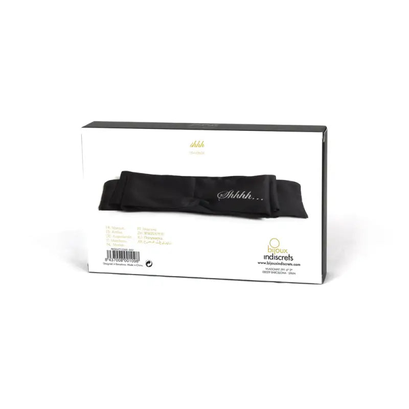 Bijoux Indiscrets Shhh Satin Luxury Blindfold for Sensual Exploration