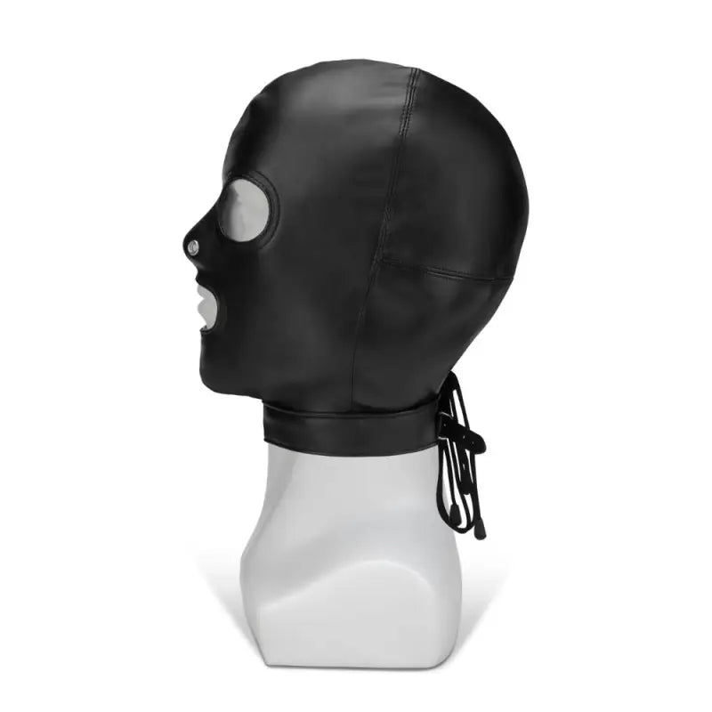 Black Bondage Hood as a Fetish Accessory for Data Design Enthusiasts