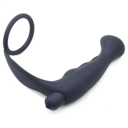 Black Silicone Anal Plug Vibrator for Prostate Massage