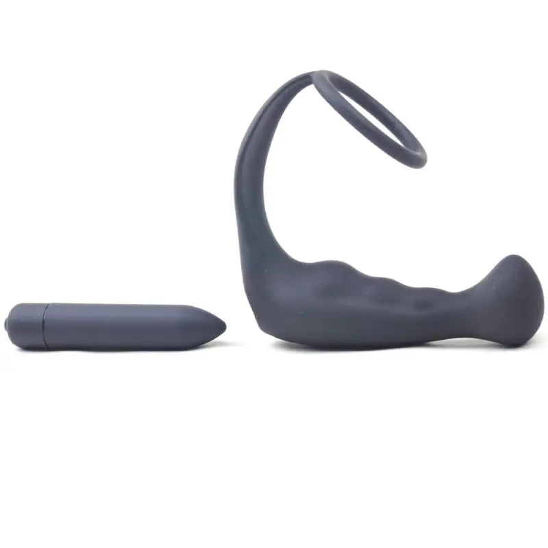 Black Silicone Anal Plug Vibrator for Prostate Massage