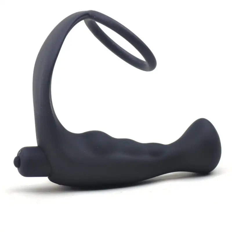 Black Silicone Anal Plug Vibrator for Prostate Massage