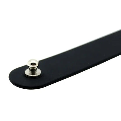 Black Silicone Bitch Collar with Adjustable Design