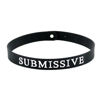 Black Silicone Submissive Collar for Enhanced Intimate Experiences