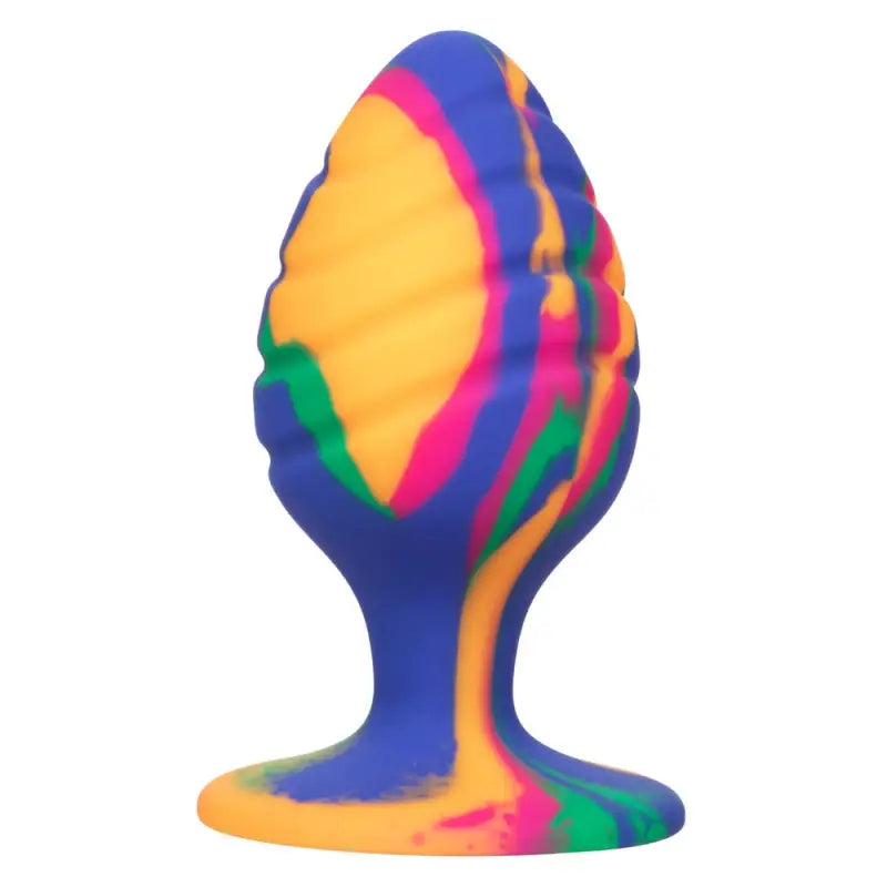 Cheeky Large Swirl Tie Dye Butt Plug for Anal Play