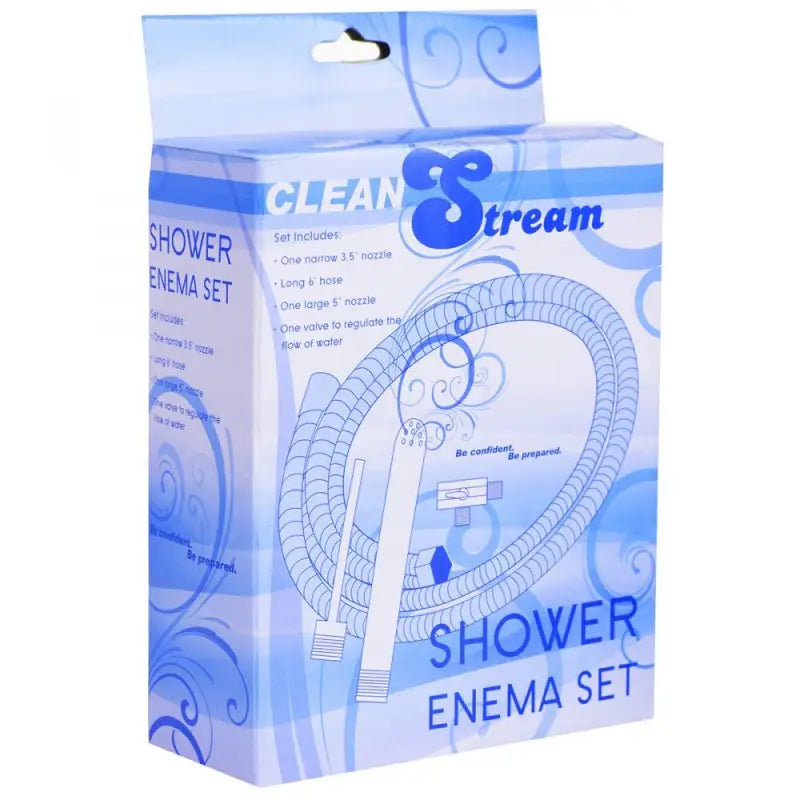 Clean Stream Shower Enema Set with Free Narrow Nozzle for Enhanced Sensations