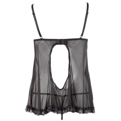 Cottelli Open Babydoll and String Back in Black Seduction