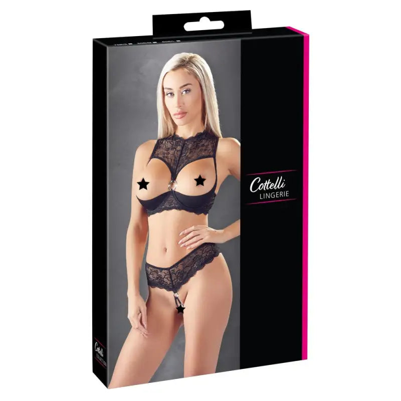 Cottelli Shelf Bra and String Set for Elevated Style and Comfort