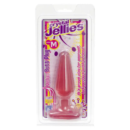 Crystal Jellies Medium Pink Butt Plug for Anal Pleasure