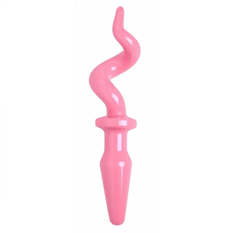 Curly Tail Pink Butt Plug for Playful Exploration