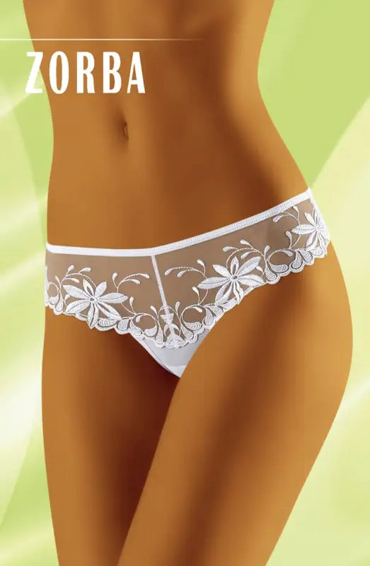 Discover Elegance with Wolbar Zorba White Pretty Thong