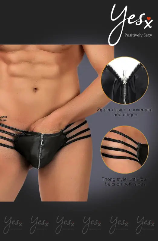 Discover Elegance with YesX YX971 Men’s Thong Black