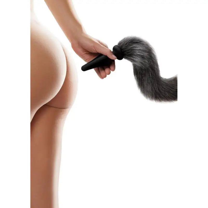 Discover Exhilaration with the Furry Tales Grey Foxtail Butt Plug