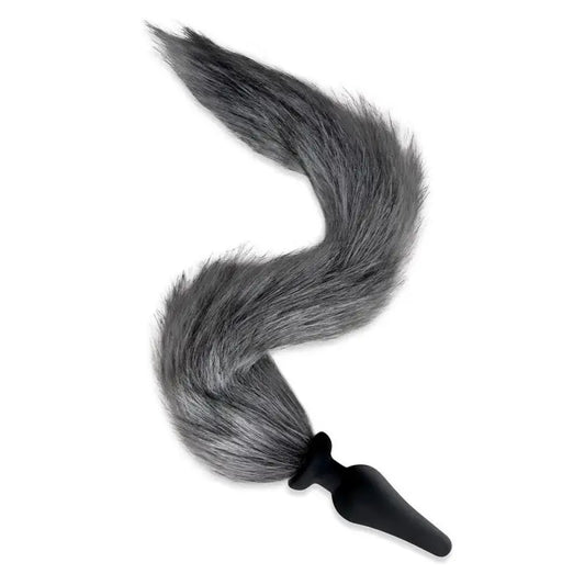 Discover Exhilaration with the Furry Tales Grey Foxtail Butt Plug