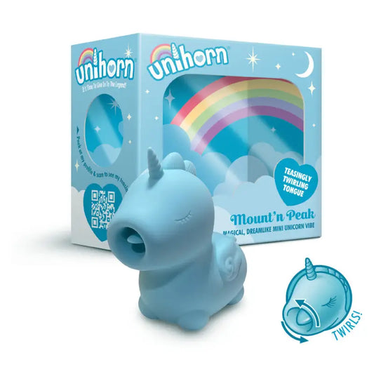 Discover Exquisite Pleasure with Unihorn Mountn Peak Twirling Tongue Unicorn