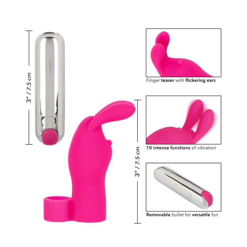 Discover Pleasure with the Intimate Play Pink Rechargeable Bunny Finger Vibrator