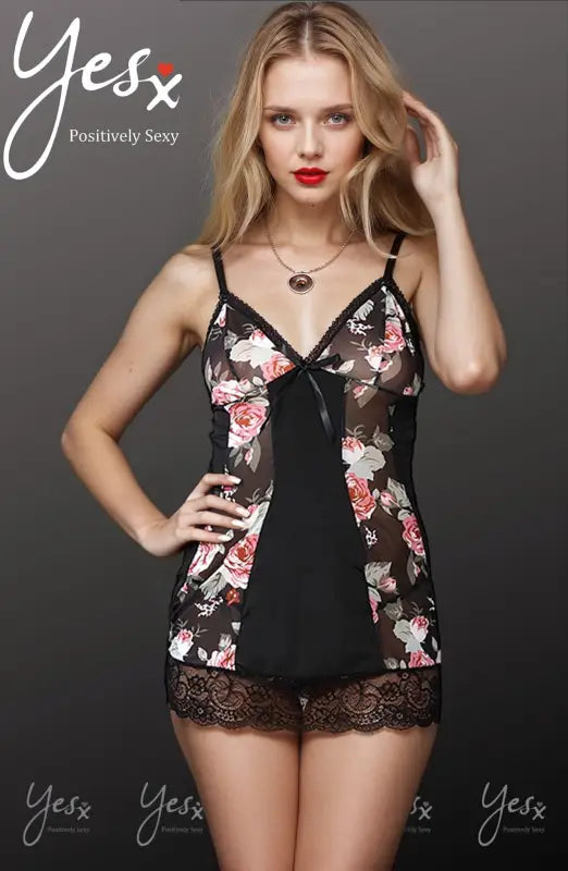 Discover the Allure of the YesX YX835 Floral Babydoll Chemise