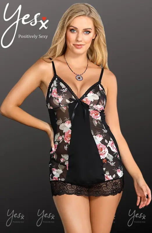 Discover the Allure of the YesX YX835 Floral Babydoll Chemise