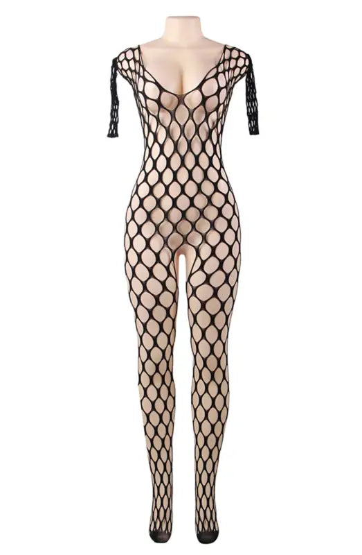 Discover the Alluring YesX YX811 Bodystocking with Holey Design - One Size