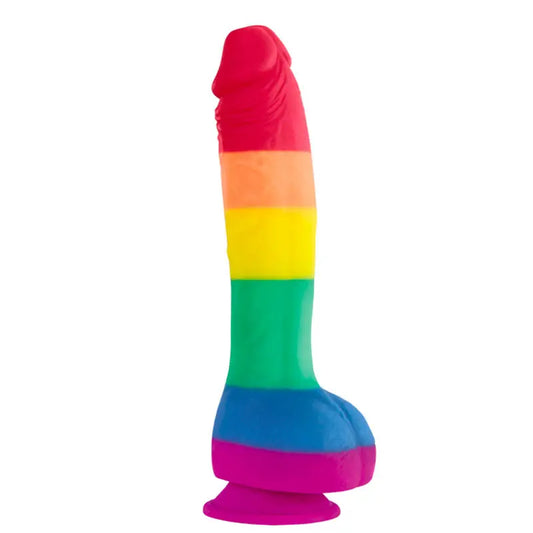 Discover the Colours Pride Edition 8 Inch Realistic Silicone Dildo