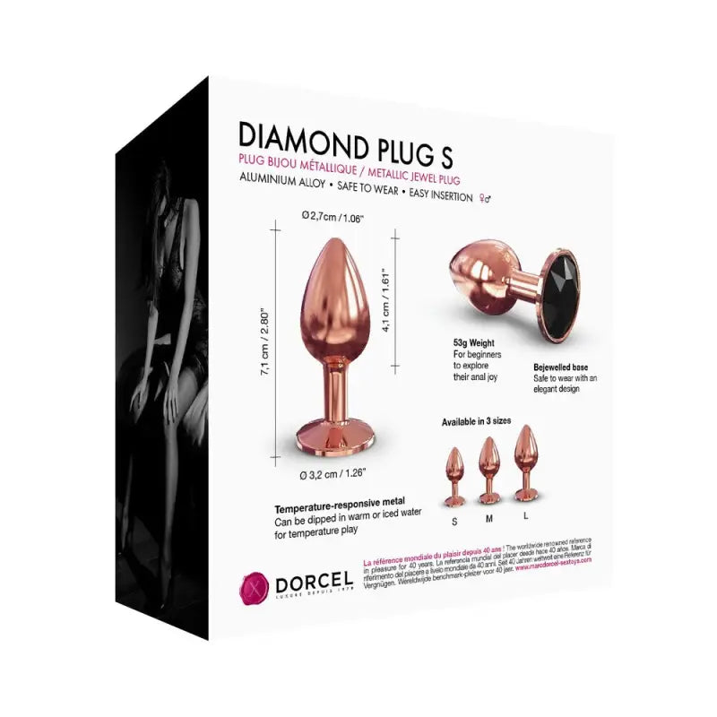 Dorcel Diamond Butt Plug in Rose Gold for Elegant Anal Play