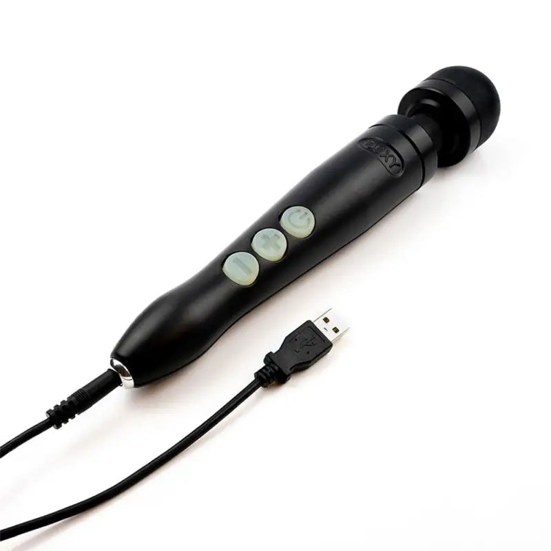 Doxy Die Cast Rechargeable Wand Matte Black for Ultimate Pleasure