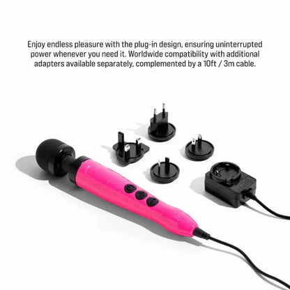 Doxy Die Cast Wand Massager in Hot Pink Supports Breast Cancer Awareness