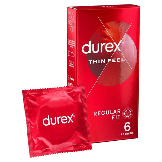 Durex Thin Feel Regular Fit Condoms 6 Pack for Pure Excitement