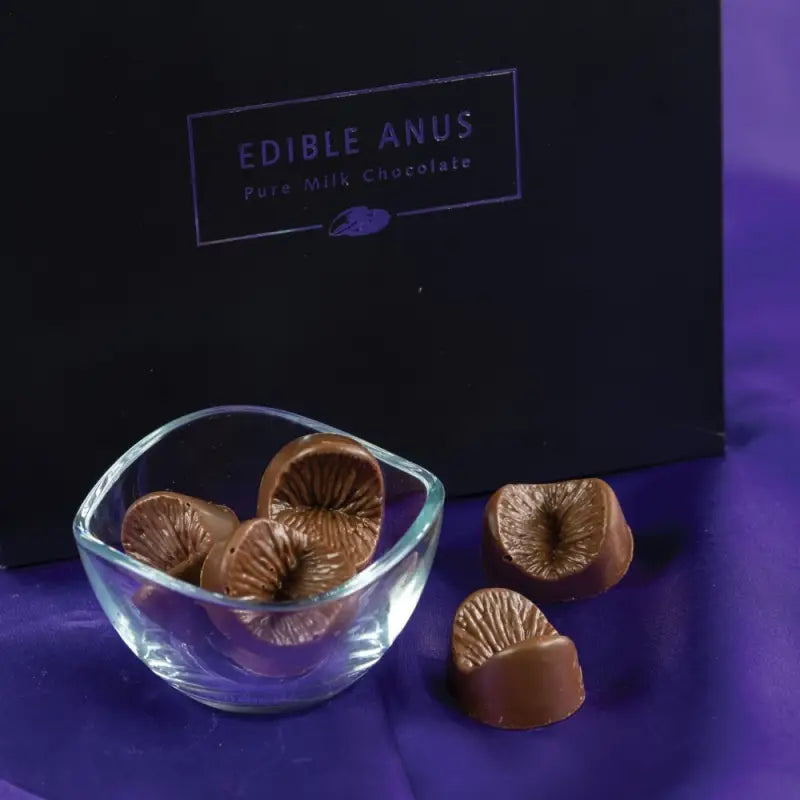 Edible Anus Chocolates Gift Box of Six Premium Milk Chocolate Treats