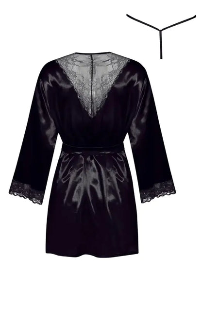 Elegance Redefined with Sherie Peignoir Black by Beauty Night BN6669 - One Size (S-L)