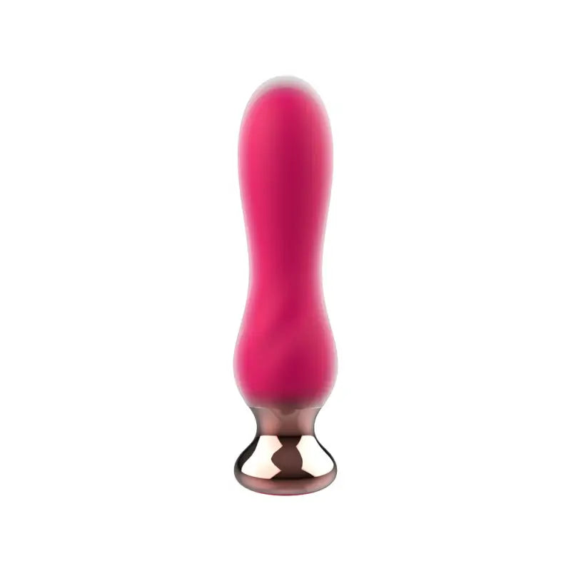 Elegant Pink Vibrating Buttplug with Remote Control