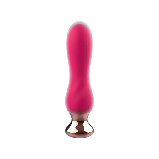 Elegant Pink Vibrating Buttplug with Remote Control