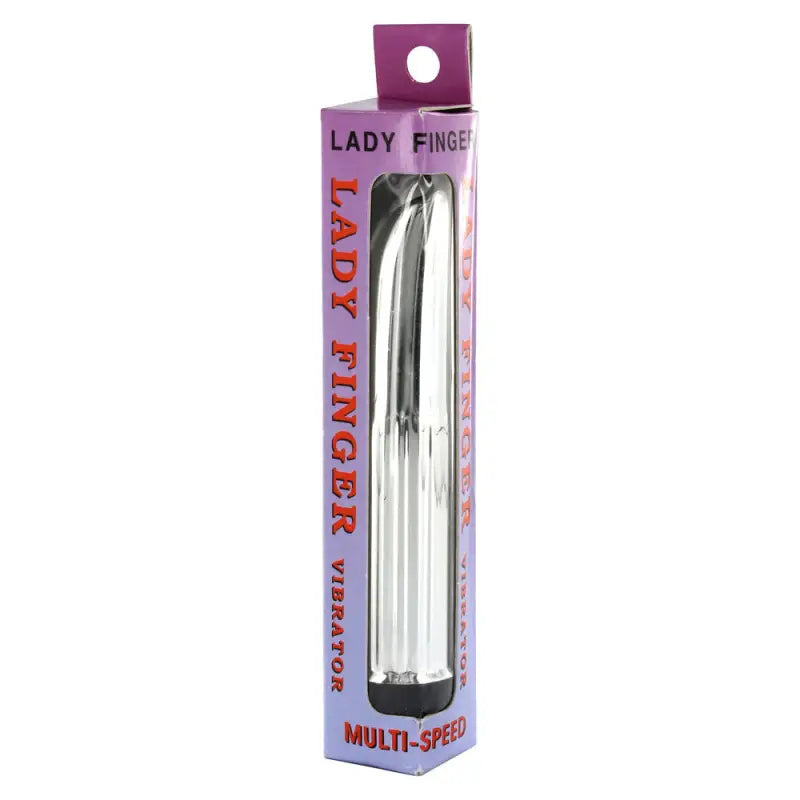 Elevate Pleasure with the Lady Finger Mini Vibrator in Silver