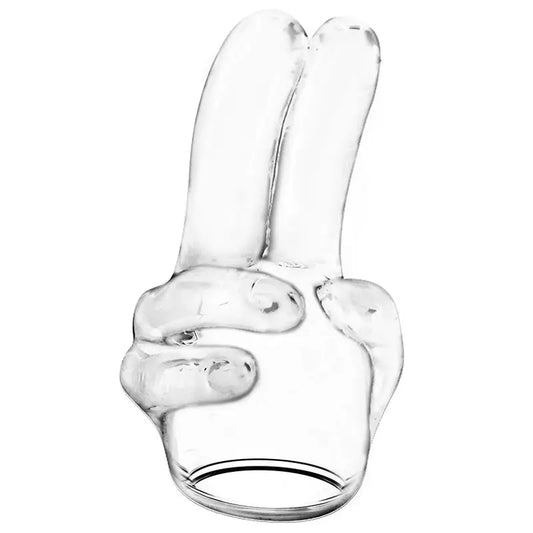 Elevate Pleasure with the Power Head Double Finger Wand Attachment