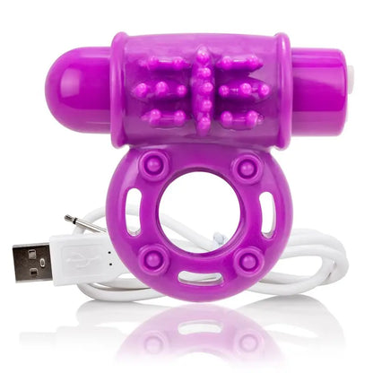 Screaming O Charged OWow Vibrating Cock Ring - Purple