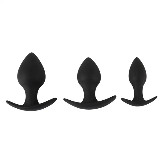 Elevate Sensations with the Black Velvet Silicone Three Piece Anal Training Set