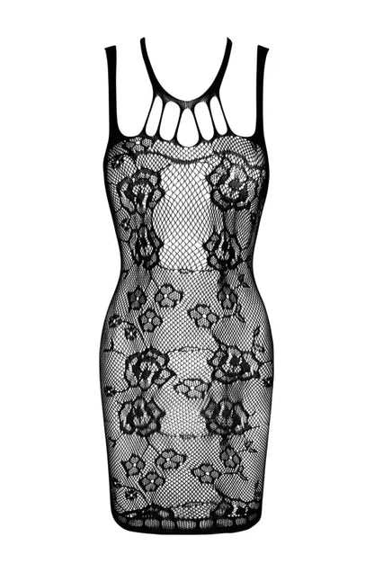 Elevate Your Elegance with the Beauty Night BN6734 Anya Lace Fishnet Dress - One Size (S-L)