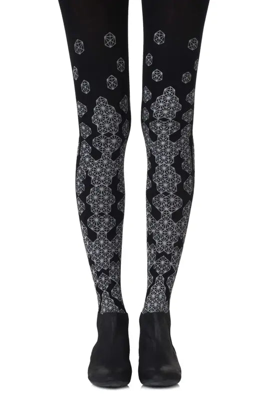 Elevate Your Look with Zohara Queen Bee Geometric Honeycomb Tights