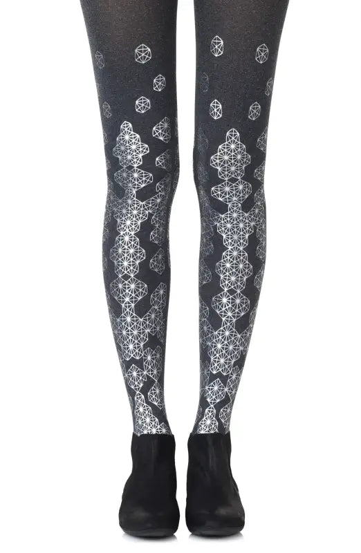 Elevate Your Style with Zohara Queen Bee Geometric Honeycomb Tights