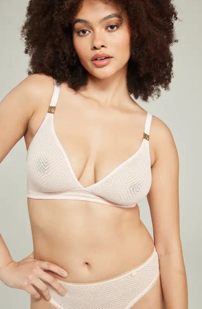 Embrace Comfort with the Second Skin Stretch Bralette in Blush Pink