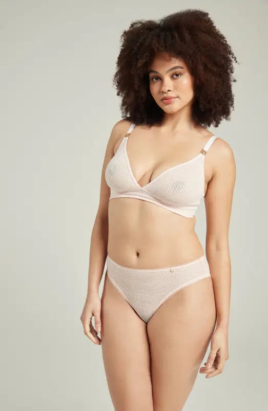 Embrace Comfort with the Second Skin Stretch Bralette in Blush Pink