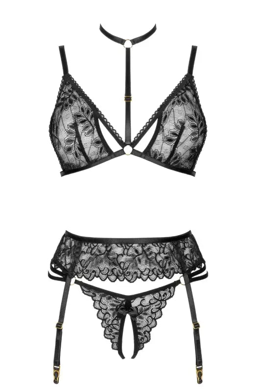 Enchanting Beauty Night BN6700 Noemi Set in Black Lingerie Elegance