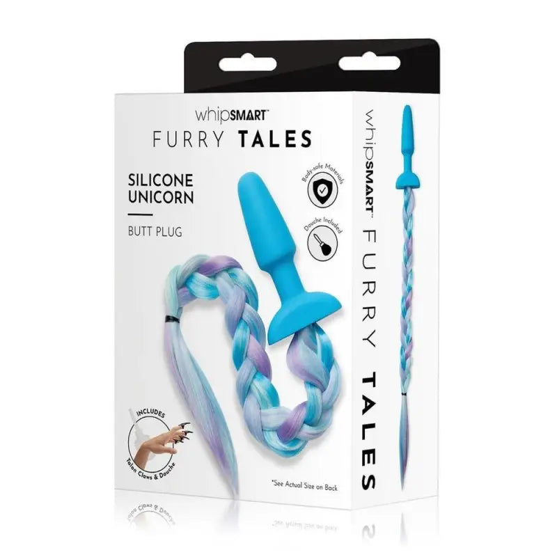 Enchanting Furry Tales Silicone Unicorn Tail Butt Plug for Anal Pleasure