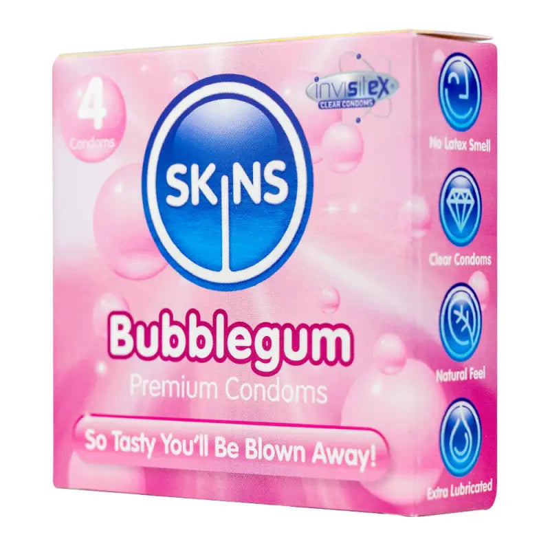 Skins Condoms Bubblegum 4 Pack