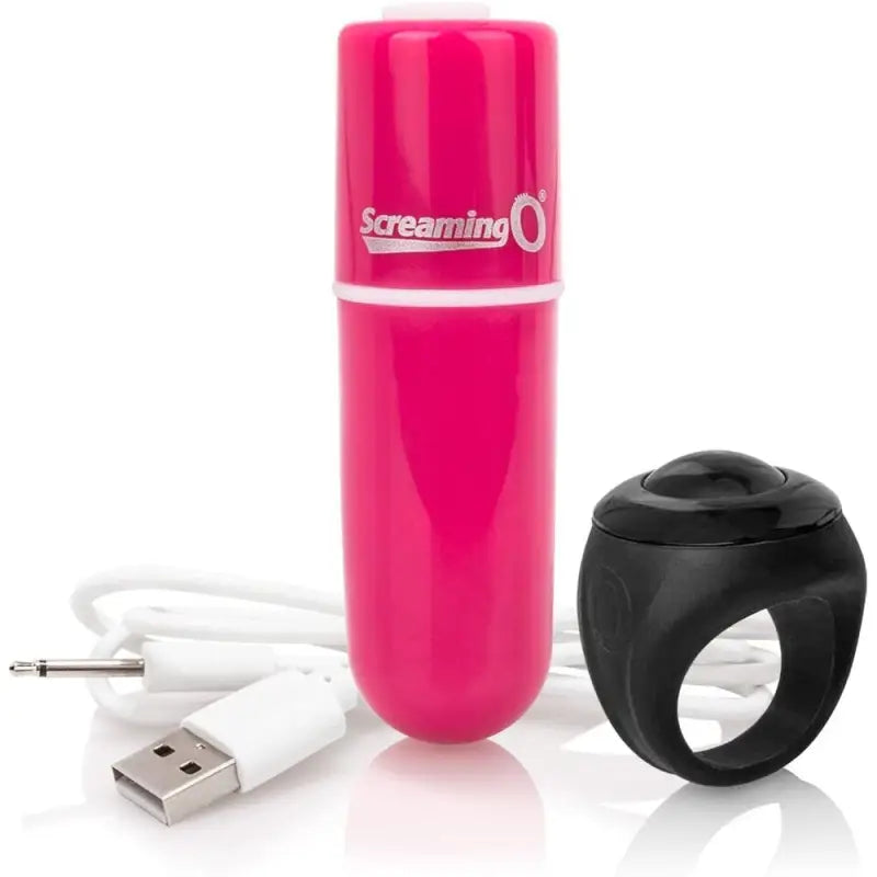 Experience Bliss with Screaming O Charged Vooom Pink Remote Control Bullet