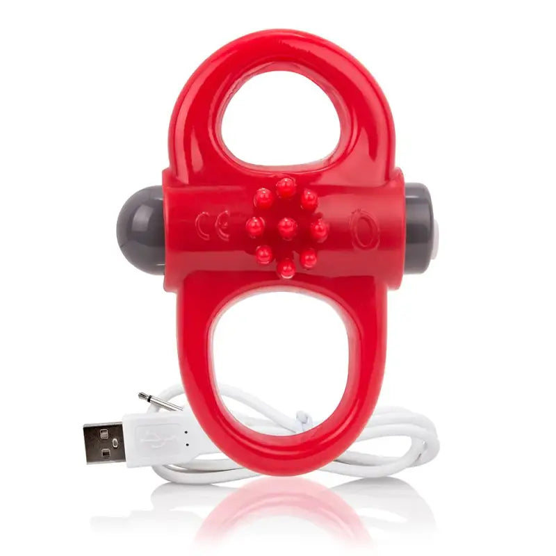 Screaming O Charged Yoga Vibrating Cock Ring - Red